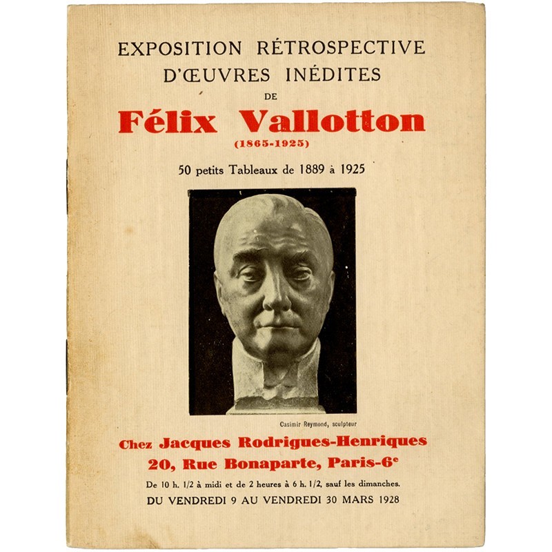 exposition de Félix Vallotton chez Jacques Rodrigues-Henriques, à Paris, du 9 au 30 mars 1928