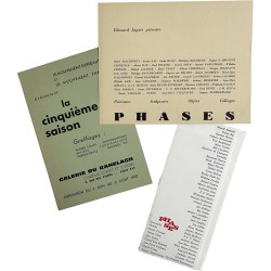 lot de 3 invitations du mouvements Phases, 1962-1964