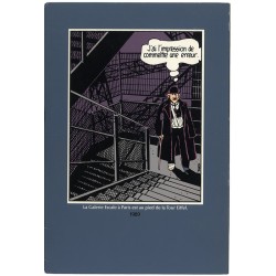 dessin de Jacques Tardi reproduit en sérigraphie à 1.000 exemplaires, pour une carte de la galerie l'Escale, 1989