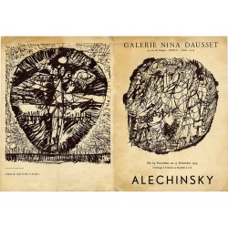 plaquette/invitation de la 1re exposition personnelle d'Alechinsky, galerie Nina Dausset, du 19 novembre au 15 décembre 1954
