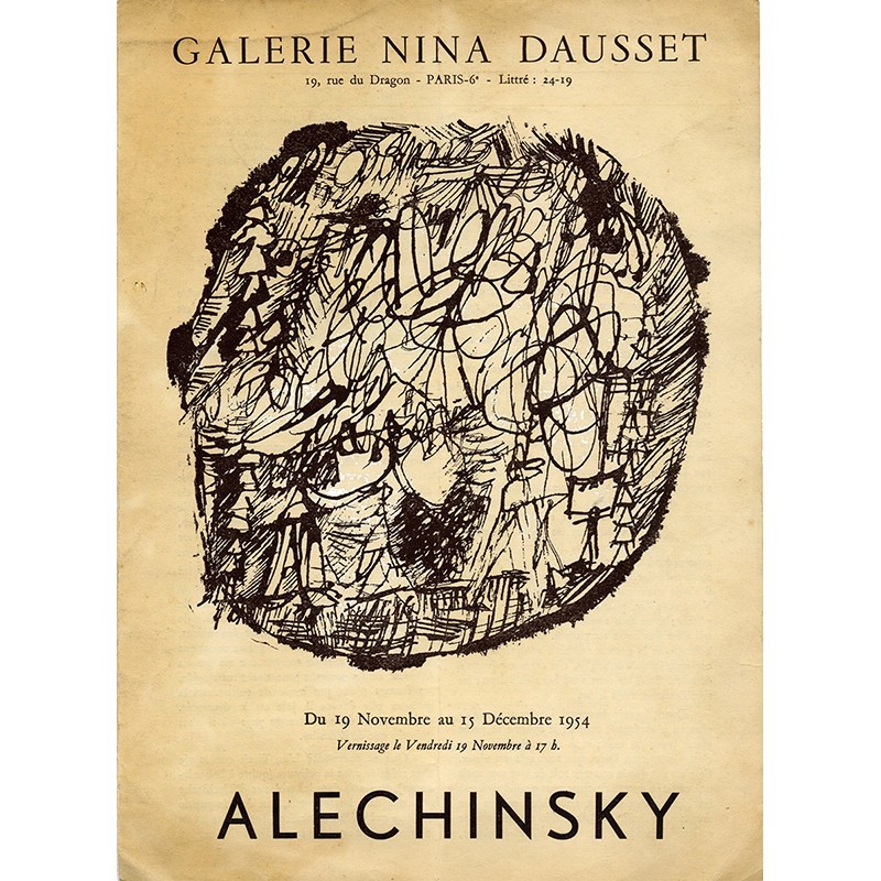 Pierre Alechinsky, Christian Dotremont, galerie Nina Dausset, 1954