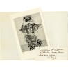 gravure à l'eau-forte et aquatinte d'Assadour, pour les vœux des éditions Empreintes et de la galerie La Pochade, s.d.