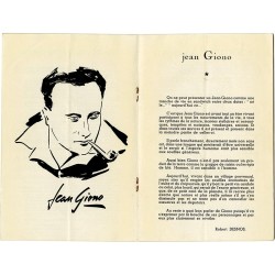 plaquette du théâtre des noctambules, Jean Giono "Le bout de la route" avec un texte de Robert Desnos, en mai 1941