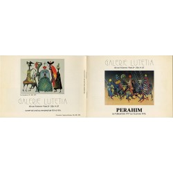 plaquette pour l'exposition de Perahim à la  galerie Lutetia, à Paris, du 15 décembre 1977 au 13 janvier 1978