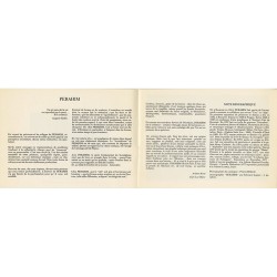 plaquette pour l'exposition de Perahim à la  galerie Lutetia, à Paris, textes d'Arlette Borie et Jean-Luc Blanc, 1977