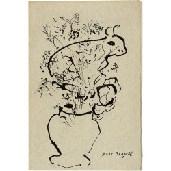 carton d'invitation au vernissage de l'exposition de Marc Chagall à la galerie Maeght, à Paris, le 22 juin 1962
