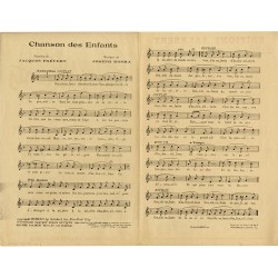 partition de "Chanson des enfants" paroles de Jacques Prévert, musique de Joseph Kosma, 1946