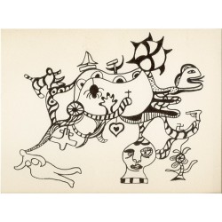 carton d'invitation à l'exposition "Le rêve de Diane" de Niki de Saint Phalle à la galerie Alexandre Iolas, à Paris en 1970