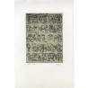 "White": gravure de Vincent Moreau dit ARA FURA (1943-1999), gravure sur BFK Rives, n° 5/20, signée, format : 42 x 28,2 cm