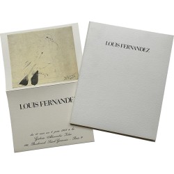 catalogue et carton d'invitation de Louis Fernandez à la galerie Iolas, à Paris, avec un texte de René Char, mai - juin 1968