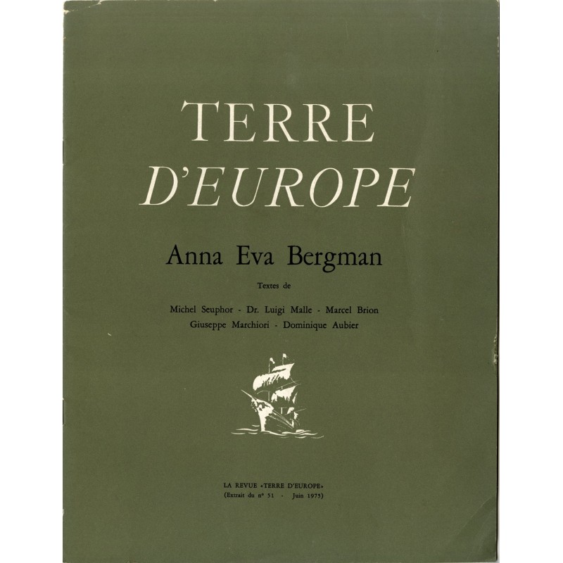 Anna Eva Bergman, tiré à part dédicacé et signé, textes de M. Seuphor, L. Malle, M. Brion, G. Marchiori, D. Aubier, 1975