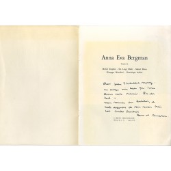 dédicace manuscrite adressée à Philippe Mery, signée d'Anna Eva Bergman et Hans Hartung