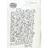 lettre de Michel Thévoz, conservateur de la Collection de l'Art Brut à Lausanne, adressée à Jacques Dauchez, 1986-1987