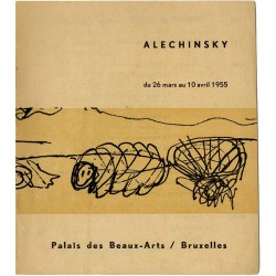 plaquette/catalogue de l'exposition de Pierre Alechinsky au Palais des Beaux-arts de Bruxelles, du 26 mars au 10 avril 1955