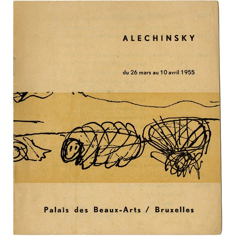 plaquette/catalogue de l'exposition de Pierre Alechinsky au Palais des Beaux-arts de Bruxelles, du 26 mars au 10 avril 1955