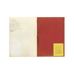 message manuscrit adressé à Gilbert Lascault, signé par Jean Suquet
