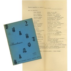 revue Phantômas, n°2 (1954) : Hellens, Moerman, Havrenne, Koenig, Noiret, Nougé,Gérard, Balzac, Rabinaux, Mariën, Boujut, Breton