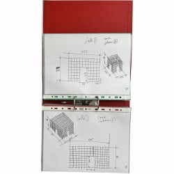 Daniel Buren, Croquis pour une exposition (2000-2001), IAC Villeurbanne, 2000-2001
