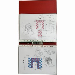 Daniel Buren, Croquis pour une exposition (2000-2001), IAC Villeurbanne, 2000-2001