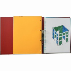 projet de Cabane éclatée, croquis de Daniel Buren pour une exposition à l'IAC de Villerubanne, 2000