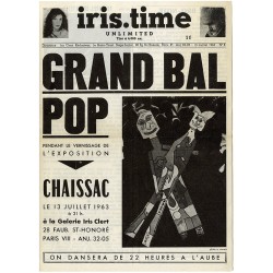 IRIS-TIME n° 8, Iris Clert : Gand Bal Pop / Gaston Chaissac, 13 juillet 1963