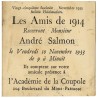 Les amis de 1914, créé en 1933 par François Bernouard, 25e fascicule, novembre 1933