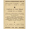conférence de Paul Éluard "Avenir de la poésie", dans le cadre de l'exposition internationale de Paris, en 1937