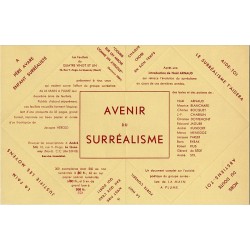 bulletin de souscription pour "Avenir du Surréalisme" édité par "Les feuillet du Quatre vingt et un",  1944