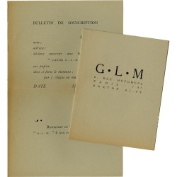 catalogue des éditions G.L.M. (Guy Lévis Mano) et bulletin de souscription pour la revue des "Cahiers G.L.M." mai 1936