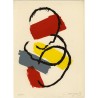"Sans titre 1" lithographie de Rafael Canogar, de la série "El Trancadizo", Antojos. Isabel Pérez, Madrid, 1989