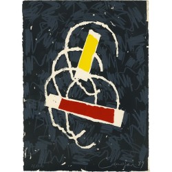 "Sans titre 2" lithographie de Rafael Canogar, de la série "El Trancadizo", Antojos. Isabel Pérez, Madrid, 1989