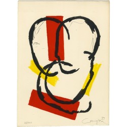 "Sans titre 3" lithographie de Rafael Canogar, de la série "El Trancadizo", Antojos. Isabel Pérez, Madrid, 1989