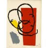 "Sans titre 6" lithographie de Rafael Canogar, de la série "El Trancadizo", Antojos. Isabel Pérez, Madrid, 1989
