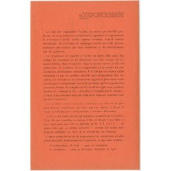 abonnement pour CLÉ, bulletin de la F.I.A.R.I (Fédération Internationale de l'Art Révolutionnaire indépendant), Breton, 1939