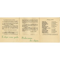 bulletin de souscription pour le numéro de La Main à plume en préparation sur le thème de "L'objet", 1943