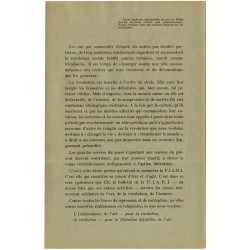 abonnement pour CLÉ, bulletin de la F.I.A.R.I (Fédération Internationale de l'Art Révolutionnaire indépendant), Breton, 1939
