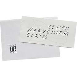 plaquette d'un texte manuscrit et illustré par Pierre-André Benoît, 1989