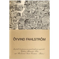 carton d'invitation à l'exposition de  Öyvind Fahlström à la galerie Iolas, janvier - février 1975, à Paris