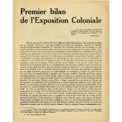 tract surréaliste : Premier bilan de l'Exposition coloniale,  1931, Aragon, Breton, Tanguy, Crevel, Malkine, Unik, Eluard