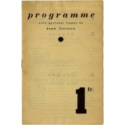 Jean Cocteau, Orphée, texte inédit
