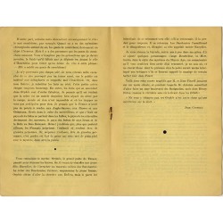 texte inédit de Jean Cocteau à propos d'Orphée, pour le programme de la représentation  organisée par les Amis du théâtre, s.d.