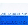 invitation pour le vernissage de l'exposition de Sophie Taeuber-Arp et Jean Arp, Galerie Denise René, Paris, le 2 juin 1950