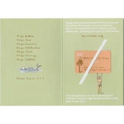 Carte VIP pour "Design Miami,2015" dessinée par Pierre Le-Tan
