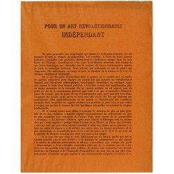 Pour un art révolutionnaire indépendant, manifeste d'André Breton et Diego Rivera, Mexico, juillet 1938