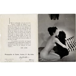"Nus" plaquette de 15 photographies en NB de nus prises par Edouard Boubat, Paul Fachetti et R. Mac-Arthur, 1952