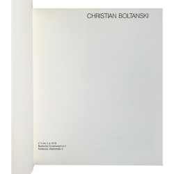 Christian Boltanski, exposition "Reconstitution" au Badischer Kunstverein,  en 1978, éd. du Chêne