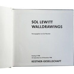 catalogue de l'exposition de Sol LeWitt "Walldrawings" à la Kestner Gesellschaft, à Hanovre, septembre-novembre 1988