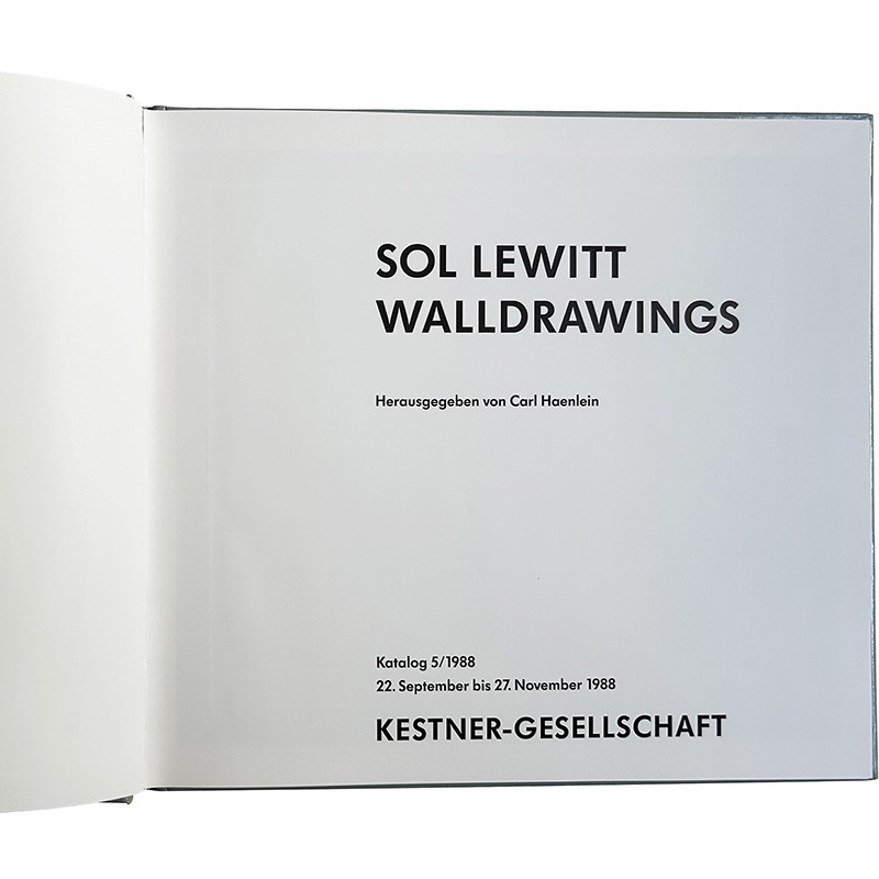 catalogue de l'exposition de Sol LeWitt "Walldrawings" à la Kestner Gesellschaft, à Hanovre, septembre-novembre 1988