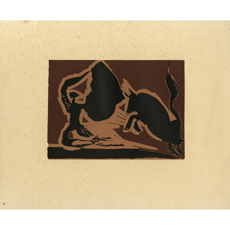 Linogravure sur vélin d'après Pablo Picasso