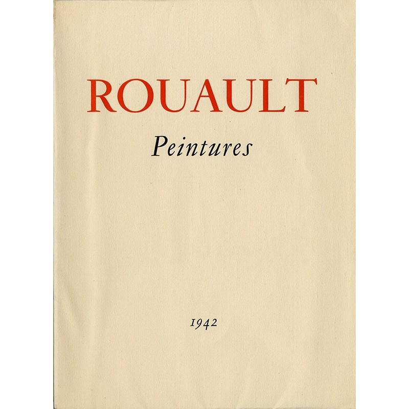 Catalogue Georges Rouault "Peintures" galerie Louis Carré, 1942